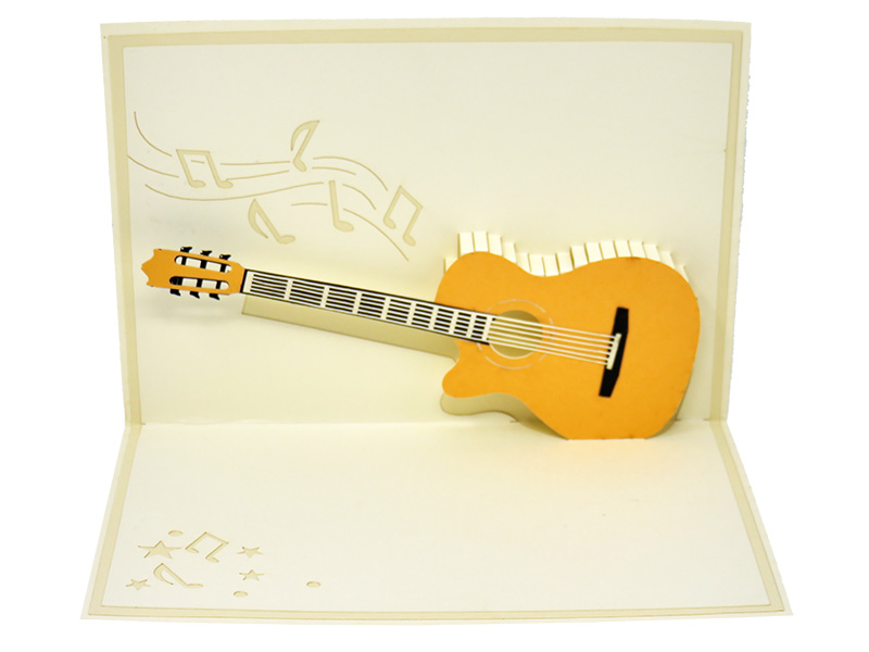 Acoustic Guitar pop-up card