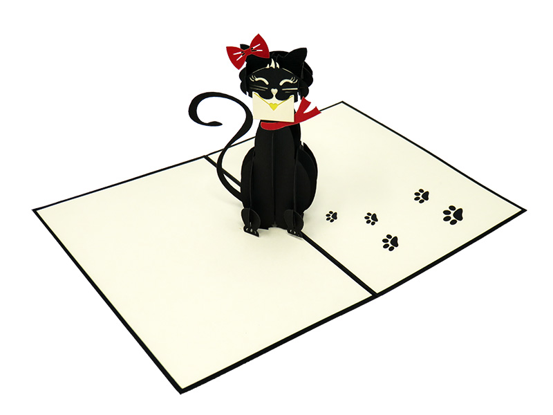Birthday Cat pop-up card