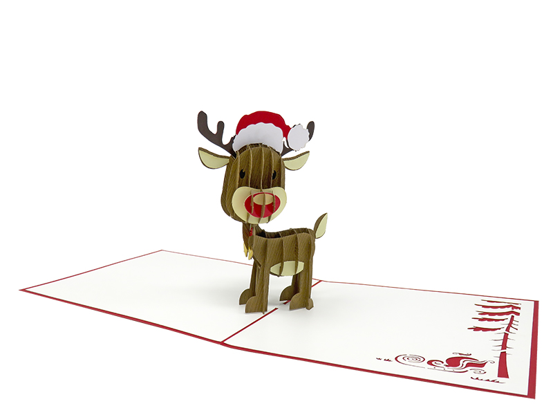 Rudolph the Red Nosed Reindeer pop-up card