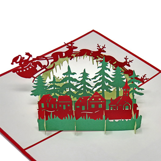 The Scene of Christmas Eve pop-up card