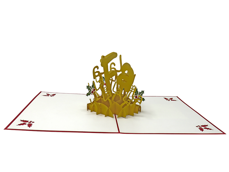 Deck the Halls pop-up card
