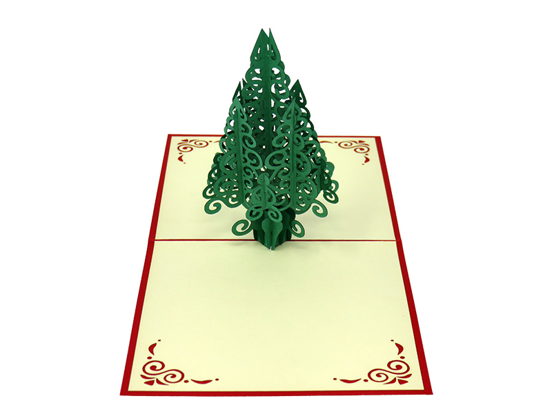 The Abstract Christmas Tree pop-up card