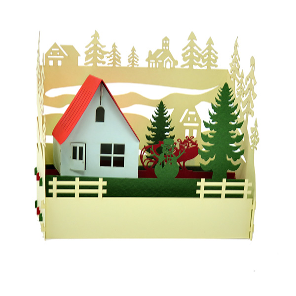 Chalet in the Mountains pop-up card
