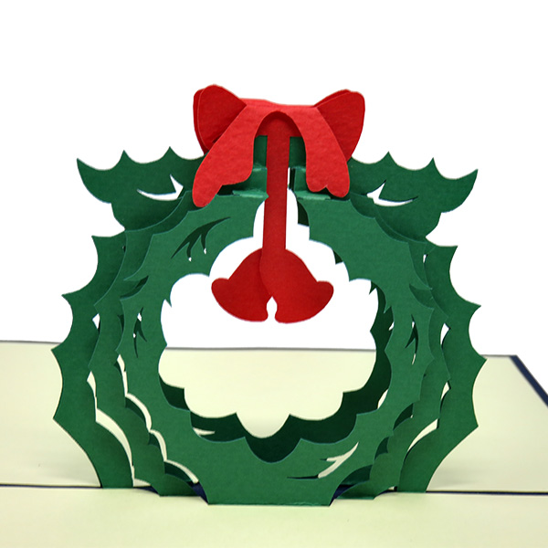 A Christmas Wreath pop-up card