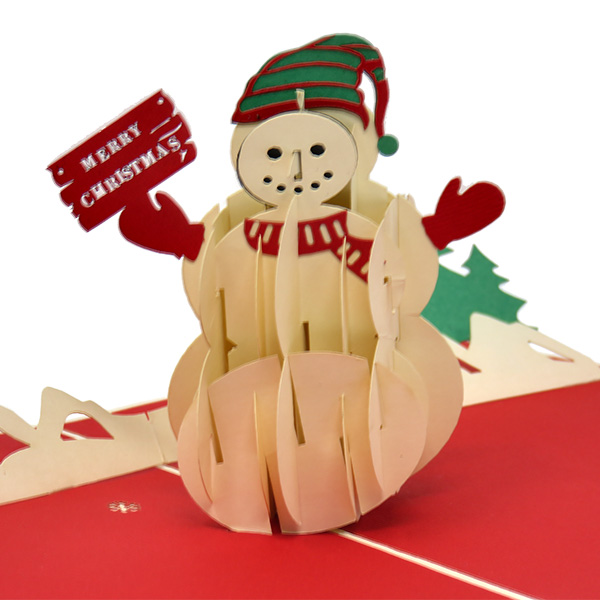 Christmas Snowman pop-up card