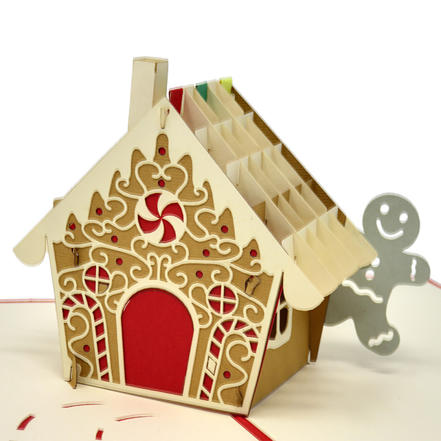 A Gingerbread Family Christmas pop-up card