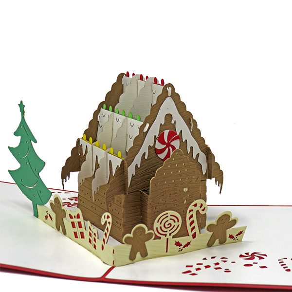 Christmas Gingerbread House pop-up card