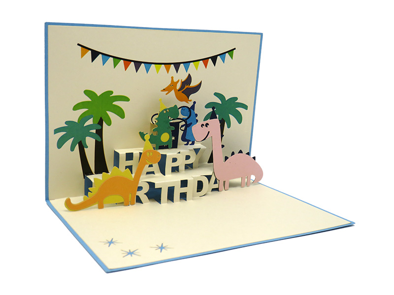 Dinosaur Party pop-up card