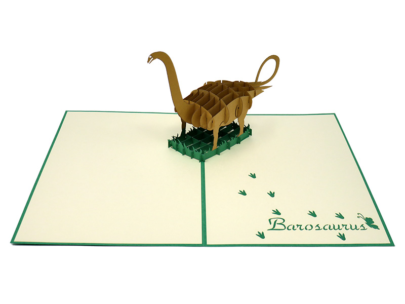Barosaurus pop-up card