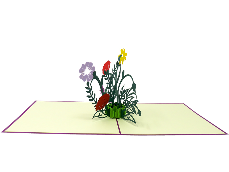 Wild Flowers pop-up card