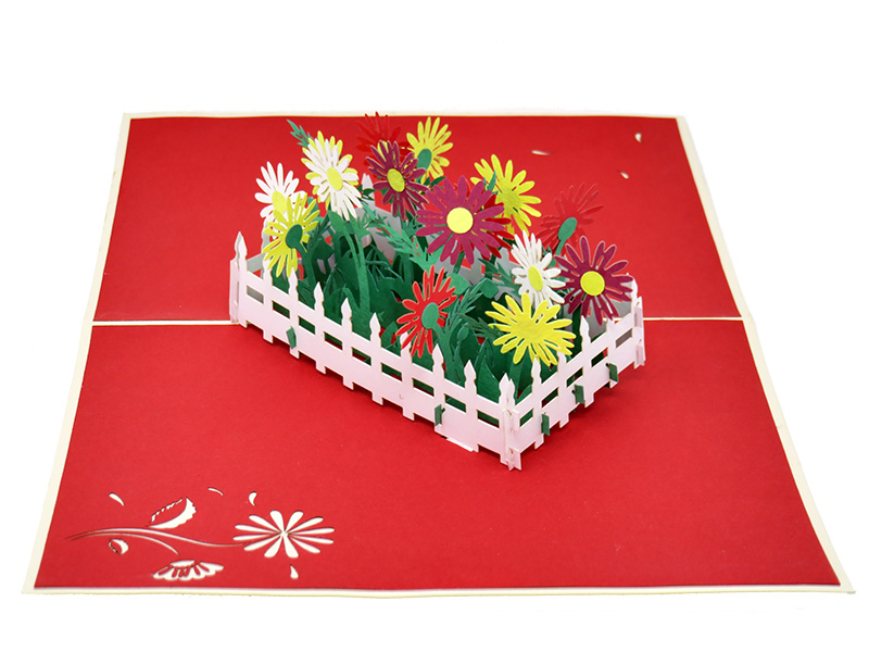Gerbera Daisy Garden pop-up card