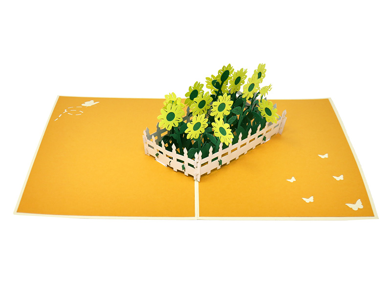 Sunflowers in the Garden pop-up card