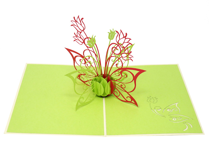 Flowers and Butterflies pop-up card