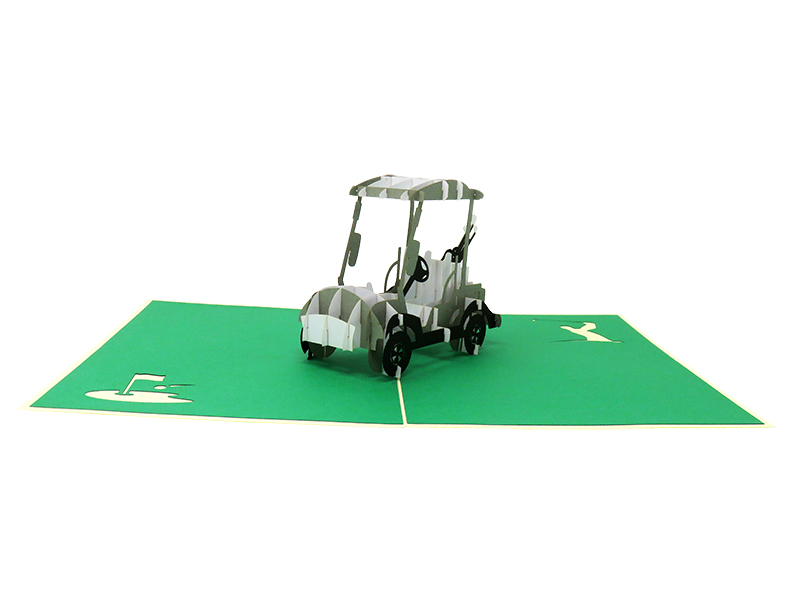 Golf Cart pop-up card