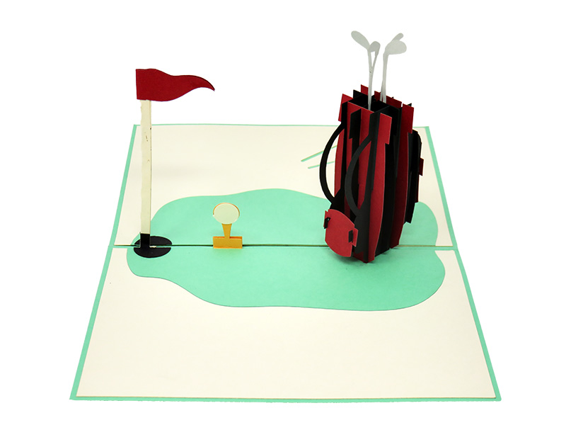 On the Putting Green pop-up card
