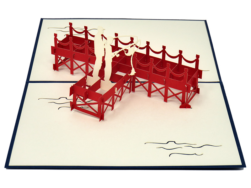 Gone Fishing pop-up card