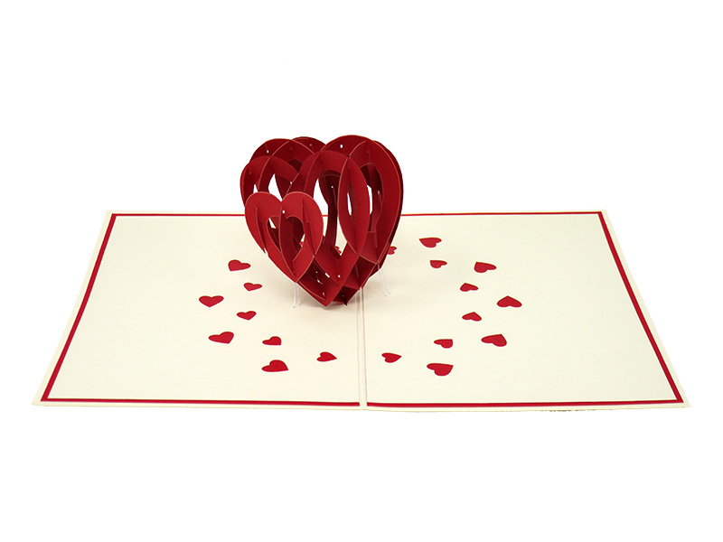 I love you 3D Heart pop-up card