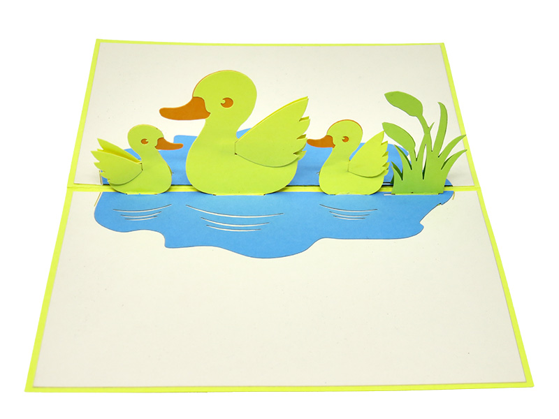Mother Duck and her Ducklings pop-up card