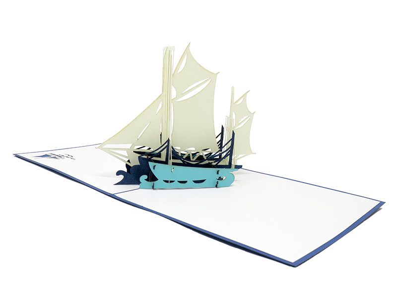 Sailing Yacht pop-up card