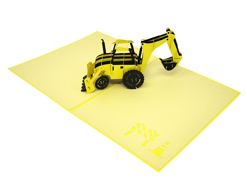 The Little Yellow Digger pop-up card