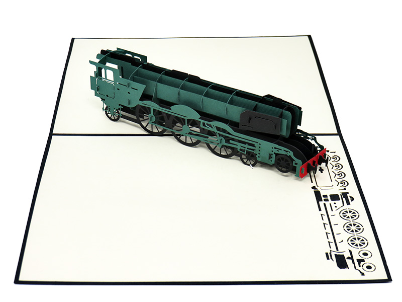 Steam Train pop-up card